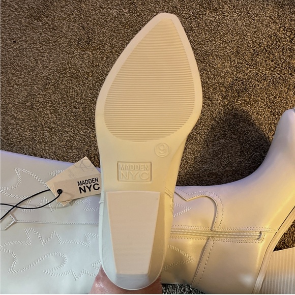 Madden NYC Women's Embroidered Tall Western Boots in Bone White - Picture 9 of 10